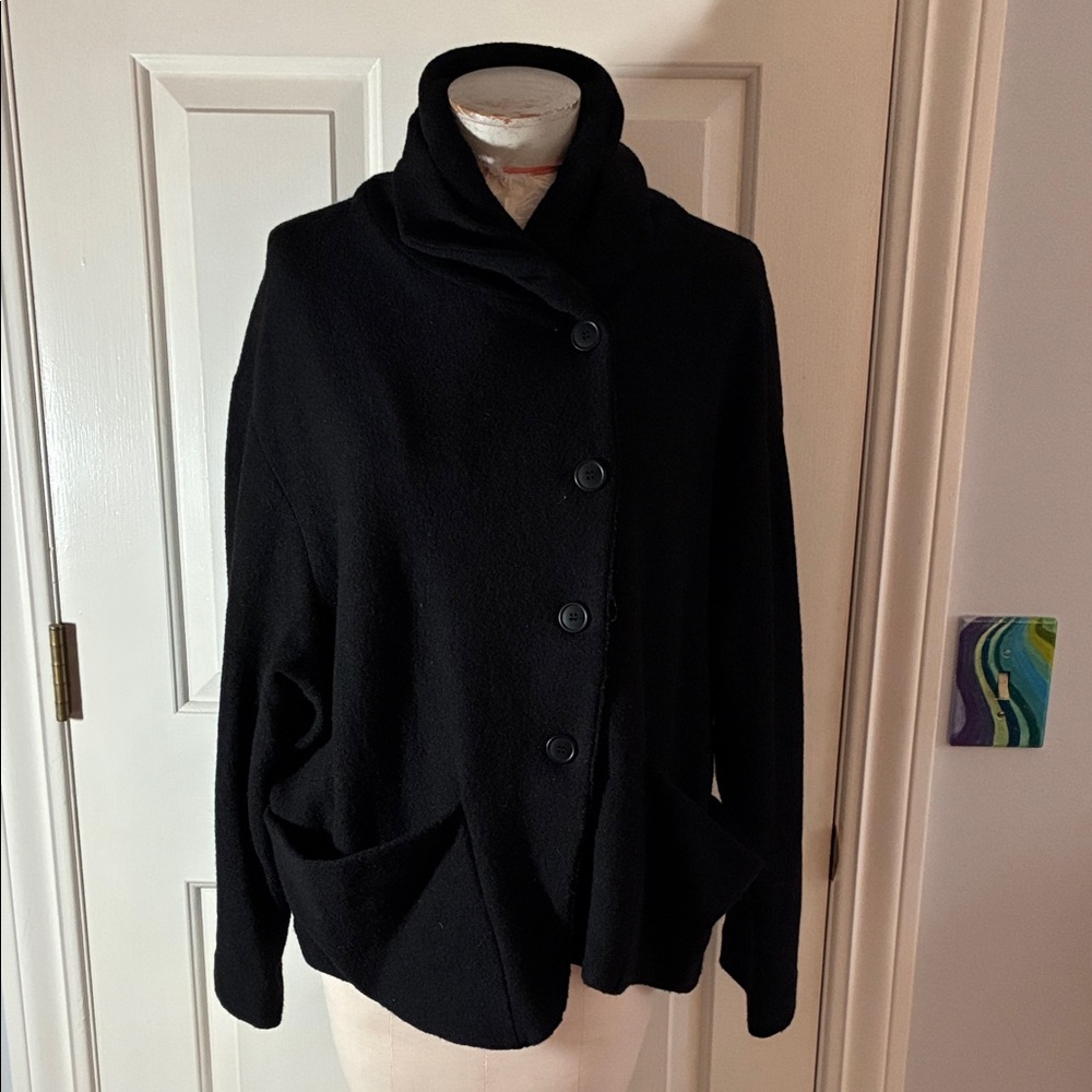 Elemente Clemente Black boiled wool jacket